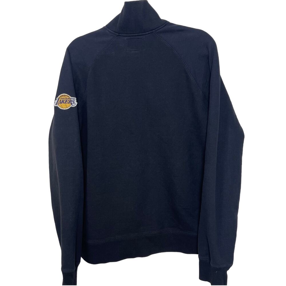 Men's '47 Los Angeles Lakers 3/4 Zip Up Sweatshirt Black and Yellow Large - Picture 2 of 4
